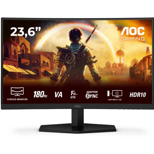 Monitor AOC C24G42E 59,9 cm (23,6"), VA, 250 cd/m2, 0,5ms, 16:09 ukrivljen HDMI+DP črn