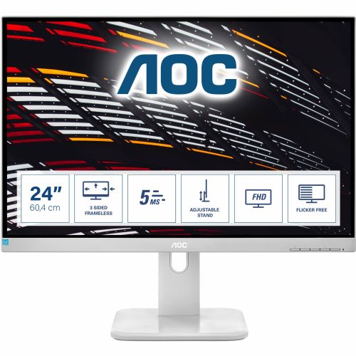 Monitor AOC 24P1/GR 60,5 cm (23,8"), 1920 x 1080 (FHD), IPS, 250 cd/m2, 2W, 60Hz, 5ms, 16:9, HDMI, DP, DVI, USB