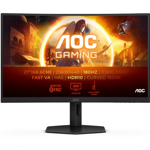Monitor AOC CQ27G4X 68,6 cm (27"), 2560 x 1440 (QHD), 16:9 2xHDMI+DP Črna/siva