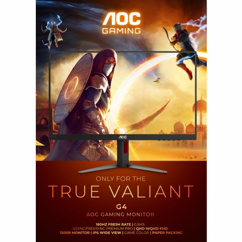 Monitor AOC CQ27G4X 68,6 cm (27"), 2560 x 1440 (QHD), 16:9 2xHDMI+DP Črna/siva