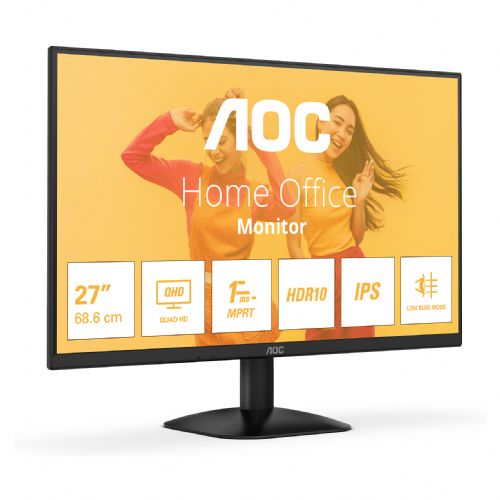 Monitor AOC Q27B35E 68,58 cm (27"), 2560 × 1440 (QHD), IPS, 75Hz, 4ms, 300cd/m2, 16,7mio 9821294831