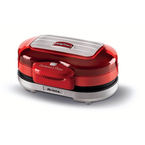 Hamburger Maker Ariete Party Time (red/white, 1200 W, 50s style)