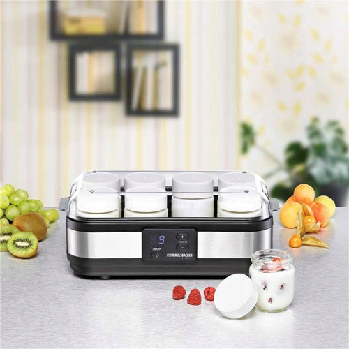 Aparat za pripravo jogurta Rommelsbacher JG 40, nerjaveče jeklo/črna