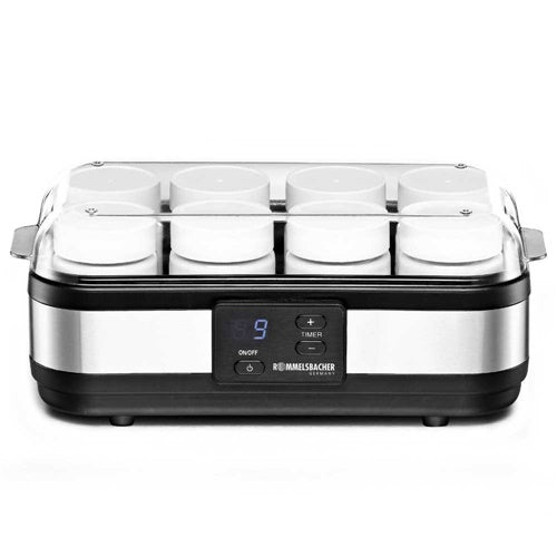 Aparat za pripravo jogurta Rommelsbacher JG 40, nerjaveče jeklo/črna