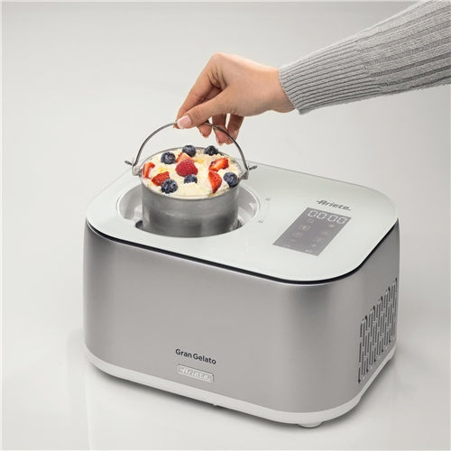 Aparat za pripravo sladoleda Ariete Gran Gelato 4v1 LCD zaslon, kompresor, snemljiva posoda, 100 W, funkcija jogurta