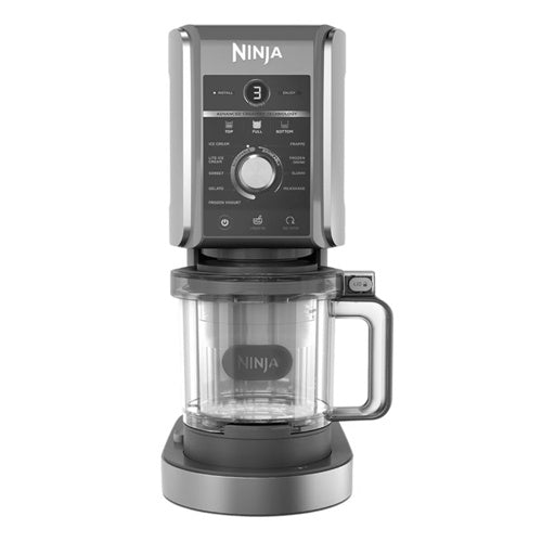 Ninja CREAMi Deluxe NC502EU Ice Cream Maker (Black/Silver, 2100 ml Ice Cream, 800 W)