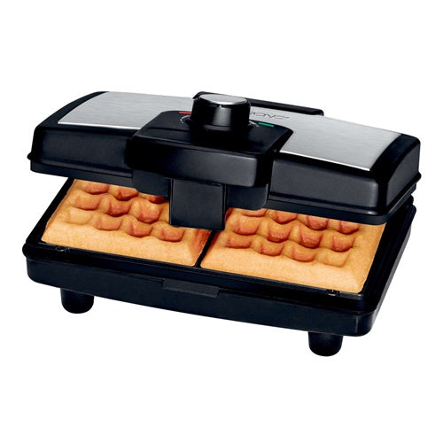 Clatronic WA 3606 waffle maker, black/stainless steel, 800 W