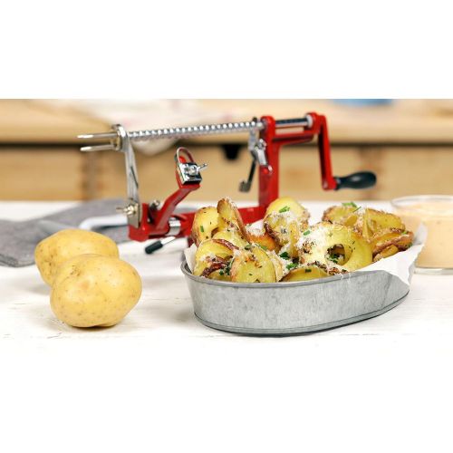 Spiral potato chip making machine