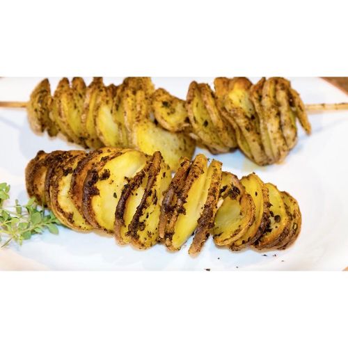 Spiral potato chip making machine