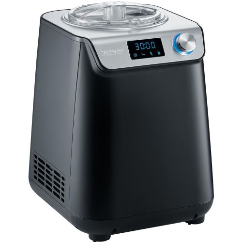 Aparat za sladoled Severin Compact Ice Cream Maker & jogurt EZ 7407 (črna (mat)/srebrna, za 1200 ml sladoleda, kompresor 135 W)