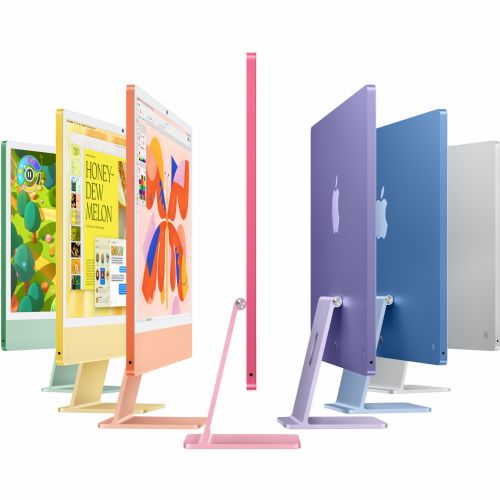 Računalnik AiO Apple iMac Z1EJ, M4 (10C CPU + 10C GPU)/16C NE/16 GB/SSD 512 GB NVMe/59,7 cm (23,5"), 4,5K, UHD, 500 niti/DE/MacOS, srebrne barve