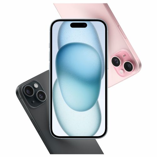 Smartphone Apple iPhone 15 128 GB black, 6.1" OLED Super Retina XDR, 48 MP camera, A16 Bionic, IP68
