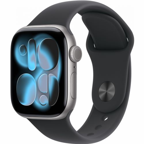 Pametna ura Apple Watch S11 Aluminium Cellular 42mm Space Gray (športni pašček črn) S/M