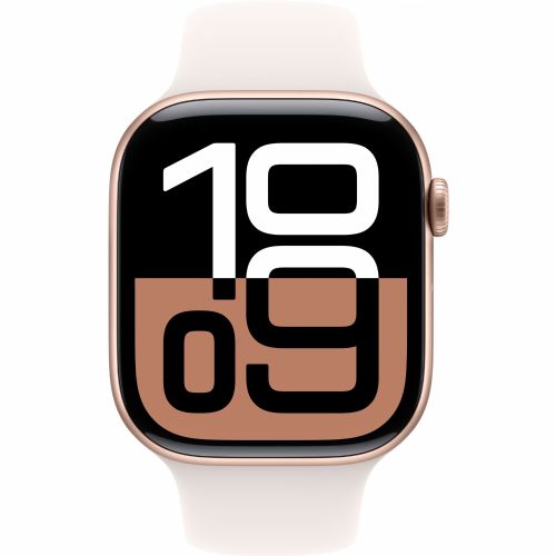 APPLE Watch Series 10 GPS + Cellular 46 mm aluminijasto ohišje iz rožnatega zlata s športnim trakom Light Blush - M/L
