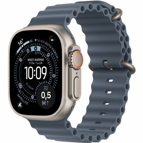 Pametna ura Apple Watch Ultra 3 Titanium Cellular 49mm naravna (morsko modra) zapestnica