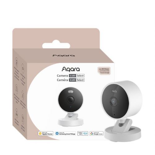AQARA G100 camera for indoor and outdoor surveillance, 2K, IP65, Wi-Fi, white