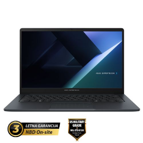 Prneosnik Asus ExpertBook B1 Intel Ultra 7-150U/16GB/SSD 1TB NVMe/35,56 cm (14") FHD IPS/BrezOS, črna (B1403CVA-WB73D0)