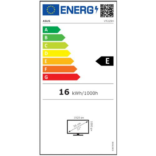 Monitor Asus VT229H, 54,6 cm (21,5"), 1920x1080 FHD, IPS, 5ms, TOUCH, HDMI, VGA, črn (90LM0490-B02170)