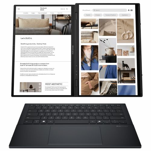 Prenosni računalnik Asus Zenbook Duo UX8406CA-PZ195X Intel Core Ultra 9, 32GB RAM, 2TB SSD, 14" WQXGA+ OLED Touch,DE, Windows 11 Pro
