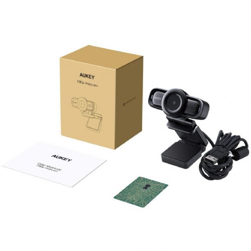 Aukey PC-LM3 Stream Series Autofocus Full HD spletna kamera s 1/3"-CMOS senzorjem črna