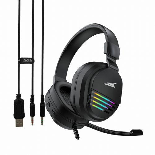 BARACUDA headphones+microphone black gaming BGH-011 PEARL