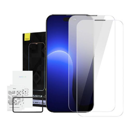 Baseus Crystal Tempered Glass Dust-proof 0.3 mm for iPhone 14 Pro (2 pieces)