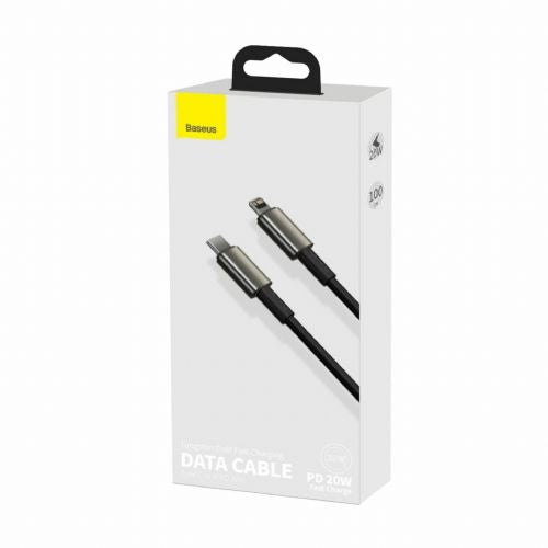 Baseus cable TypeC/Lightning 1m 20W PD Tungsten braided black CATLWJ-01