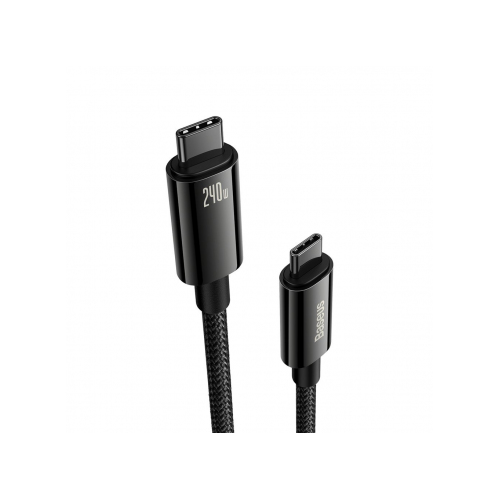 Baseus data cable CAWJ040201 Tungsten Gold QC Type C to Type C 240W 3m - black