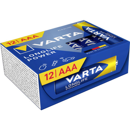 Varta Longlife Power LR03 batteries, AAA (micro), alkaline, 1.5V, 12 pieces