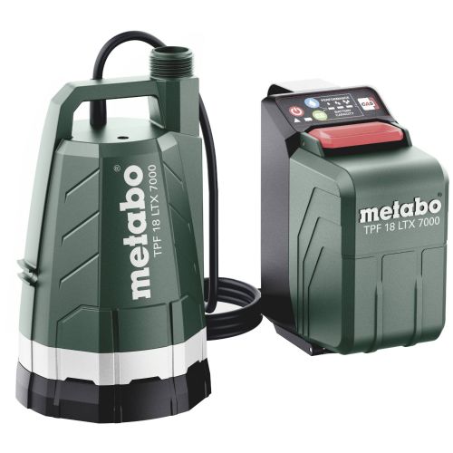 Metabo TPF 18 LTX 7000 battery submersible pump (601748850) (black/green, without battery and charger)