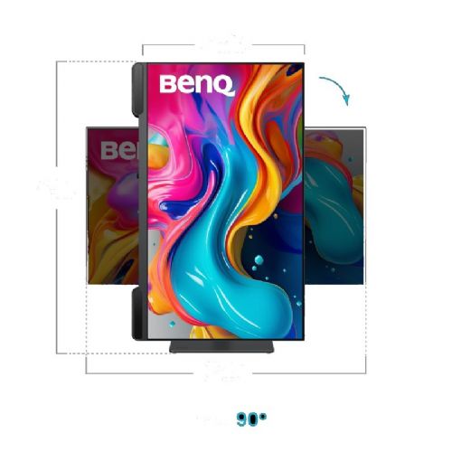 BenQ Creative Pro PV3200U Monitor, 80 cm (31.5"), 4K UHD, IPS, 60 Hz, HDR400, 95% P3, USB-C 65 W, Pivot, 2.1 speakers