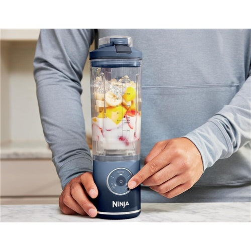 Blender Ninja Cordless Smoothie Maker Blast Max BC251EUNV (moder, na baterije, 570 ml skodelica)