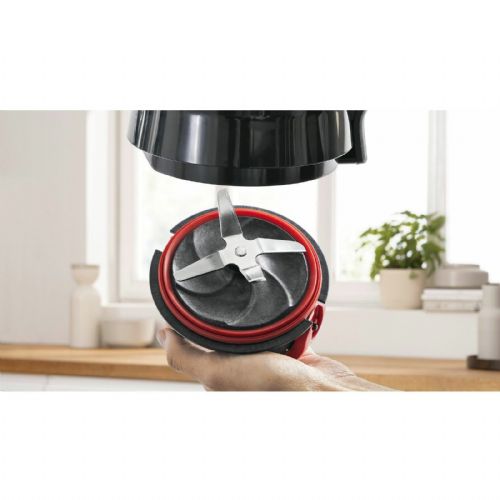 Blender Bosch Serie 4 Standmixer VitaPower MMB6177S, 1.200 W, 1.5 L, s sekljalnikom in skodelico ToGo, črna/srebrna