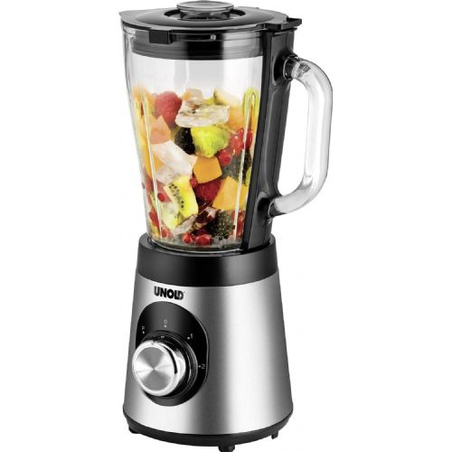 Blender Unold Noble, 2 hitrosti, 1,5 l, steklena posoda, nerjaveče jeklo/črna