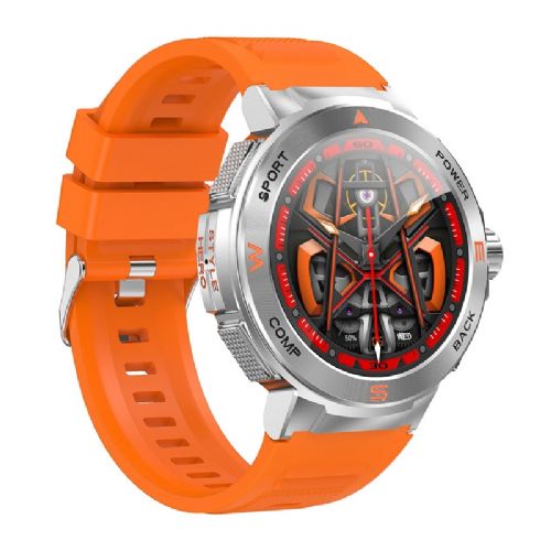 BlitzWolf BW-AT5 Smartwatch AMOLED 1.43" display, Bluetooth calls, health measurement, sports modes, IP67, orange