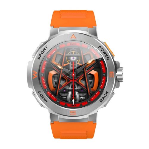 BlitzWolf BW-AT5 Smartwatch AMOLED 1.43" display, Bluetooth calls, health measurement, sports modes, IP67, orange