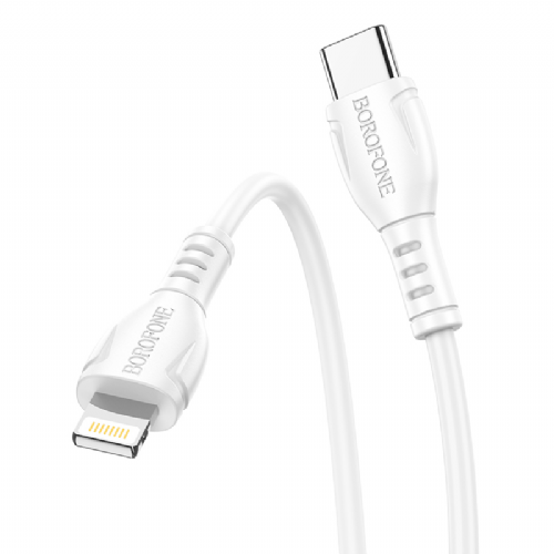Borofone BX51 Type C to Lightning data cable, 1m, 12W, Quick Charge, white