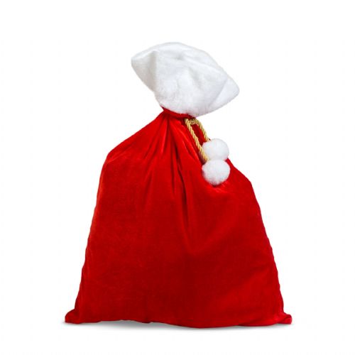 Santa's gift bag - 72.3 x 51.4 cm - red / white