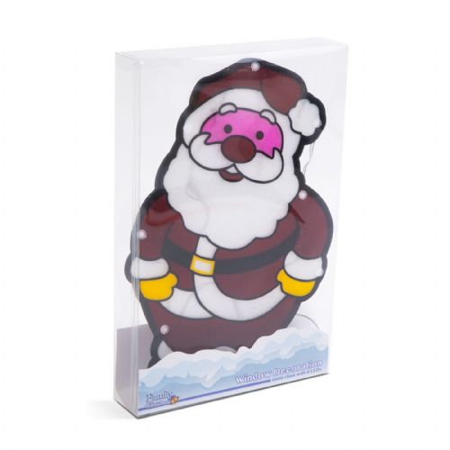 Christmas LED PVC window decoration - Santa Claus - 27 x 17 cm