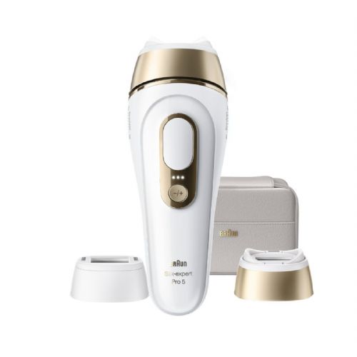Braun Silk expert Pro 5 PL5210 IPL epilator, SensoAdapt, 10 levels, 2 attachments, long-lasting results, white