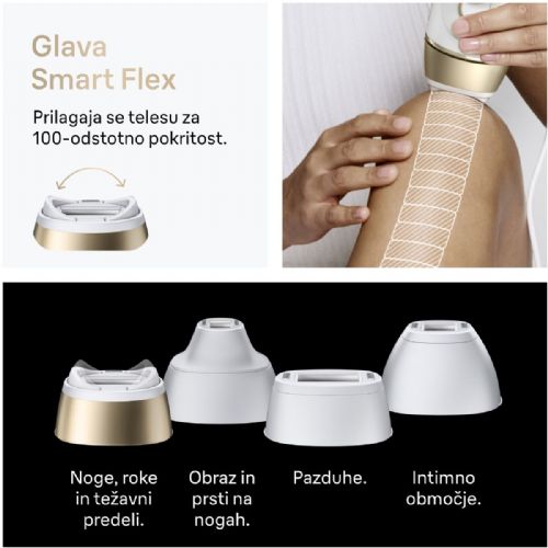 Braun Silk expert Pro 5 PL5221 IPL epilator, SensoAdapt, 10 levels, 2 attachments, long-lasting results, white