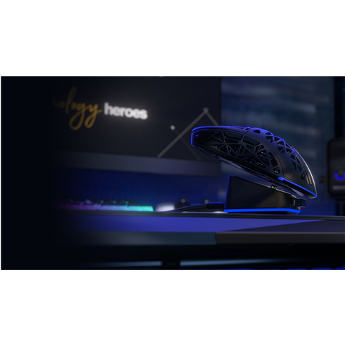 Brezžična igralna miška Endorfy LIV Plus Wireless, vključno s polnilo postajo, črna