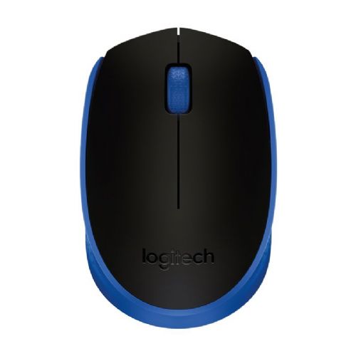 Brezžična miška Logitech M171 (modra, 3 gumbi, za levičarje in desničarje, združljiva z računalniki PC/Mac)