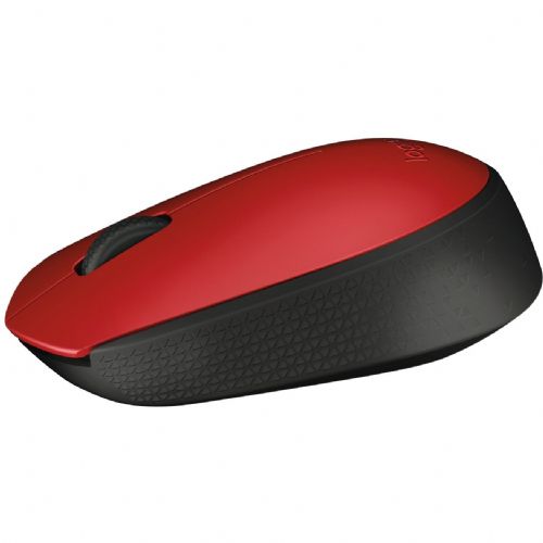 Brezžična miška Logitech M171 (rdeča, 3 gumbi, za levičarje in desničarje, združljiva z računalniki PC/Mac)