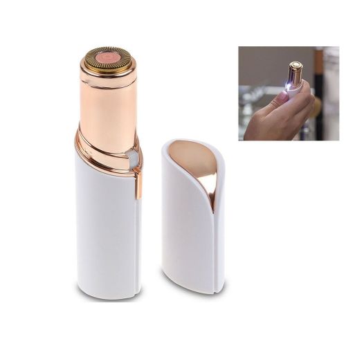 Cordless hair removal epilator with LED light