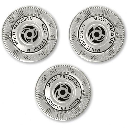 Philips SH50/50 5000 Series 3-pack shaving head silver, MultiPrecision blades, for a smooth and comfortable shave, quick change, foils and knives