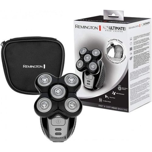 Brivnik Remington Ultimate Series RX5 Glatzen-Rasierer XR1500, 5 brivnih glav, 50 min delovanja, 4 ure polnjenja, črno-krom