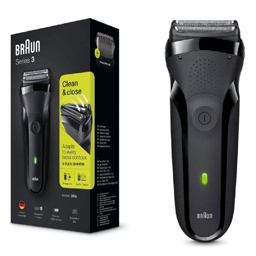 Braun Series 3 300s shaver with foil, corded/cordless operation, dry shaving, quick charging, LED indicator