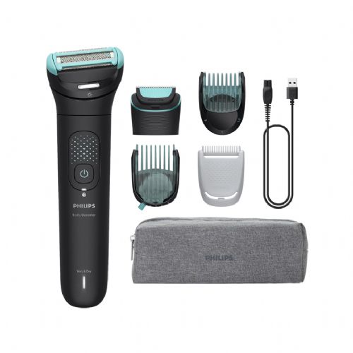 Philips BG7470/15 double-sided shaver, waterproof, back and length attachments, skin protection, up to 80 min of cordless use
