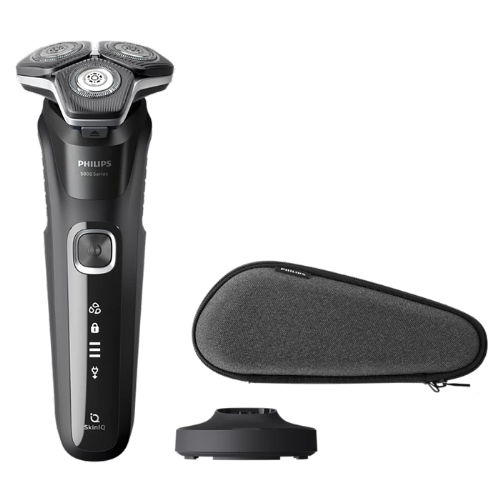 Philips S5898/35 SkinIQ shavers, wet and dry shaving, 360° pivoting heads, 45 steel blades, up to 60 min of cordless use, built-in trimmer